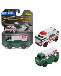 Автовывернушки Transcar Double "Автопоезд – Скорая помощь", 8 см