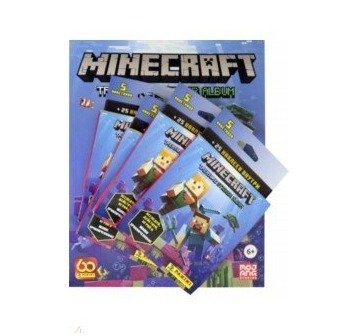 Альбома с наклейками "Minecraft" (20 пакетиков с наклейками) Альбома с наклейками "Minecraft" (20 пакетиков с наклейками)