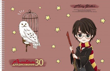Обложка книги «Альбом для рисования на спирали "Гарри Поттер", А4, 30 листов»