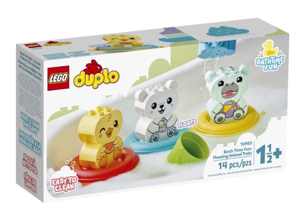 Конструктор LEGO DUPLO "Приключения в ванной. Плавучий поезд для зверей", 14 деталей