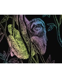Набор для творчества "Hobbius" "Гравюра. Ленивец" (мульти), 20х25,5 см