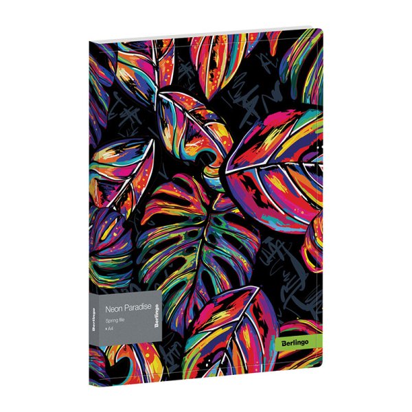 Папка с пружинным скоросшивателем "Neon Paradise", А4, 17 мм, 600 мкм