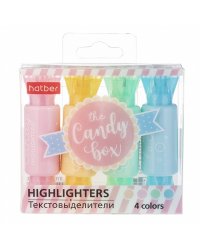 Текстовыделители "Candy Pastel", 1-4 мм, 4 цвета