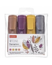 Текстовыделители "V-tone Metallic", 4 штуки