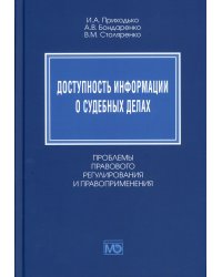 Доступность информации о судебных делах. Проблемы правового регулирования и правоприменения