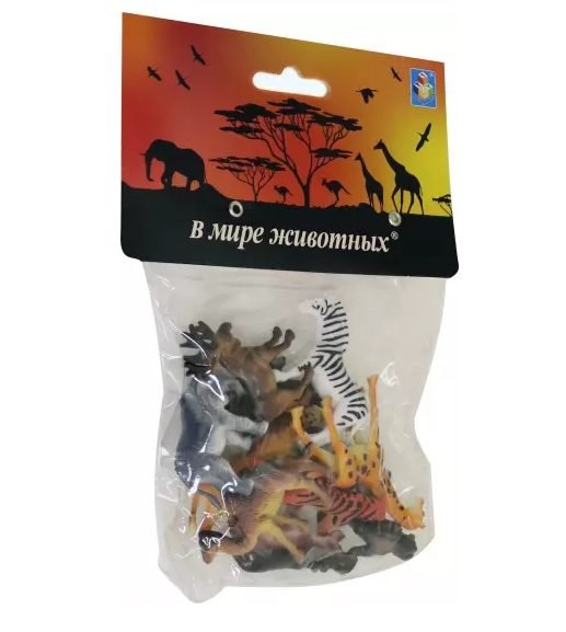 Набор игровых фигурок "Животные", 12 штук, 5 см, арт. Т50463