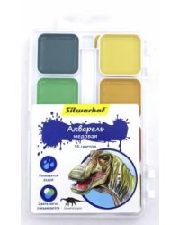 Краски акварельные медовые "Silwerhof. Динозавры", 16 цветов