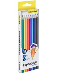 Карандаши цветные "Народная коллекция", шестигранные, 18 цветов