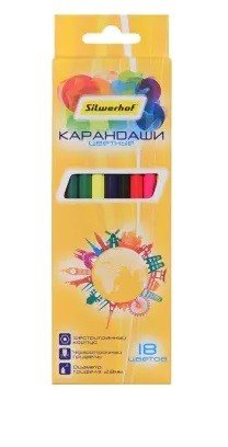 Карандаши цветные "Солнечная коллекция", шестигранные, 18 цветов
