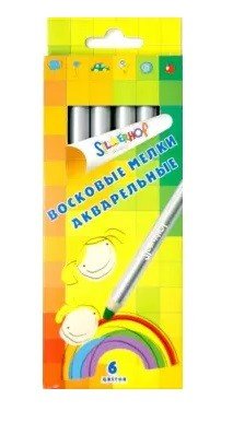 Мелки восковые акварельные "Emotion", 6 цветов