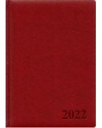 Ежедневник датированный на 2022 года "Глосс", 168 листов, А5, цвет: бордо