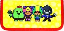 Пенал. Brawl Stars. Спайк, Сэнди, Леон, Ворон