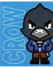 Обложка книги «Тетрадь "Brawl Stars. Crow", 48 листов, клетка»