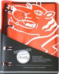 Тетрадь на кольцах "Tiger. Красный", А5, 120 листов, клетка