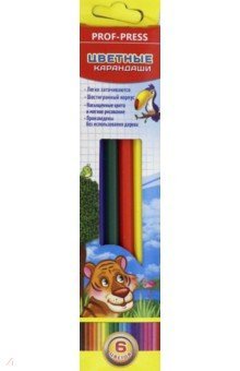 Карандаши цветные "Мультики", 6 цветов, арт. КЦ-8370