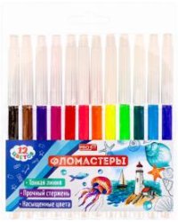 Фломастеры Акварельный рисунок, 12 цветов