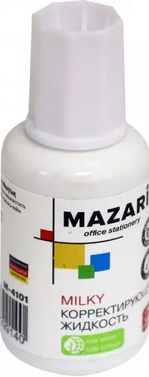 Корректирующая жидкость "MILKY" с кисточкой, 20 мл. (M-4101)