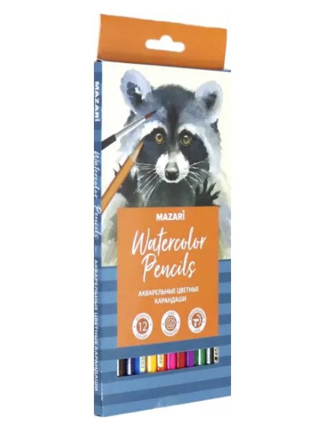 Карандаши акварельные 12 цветов