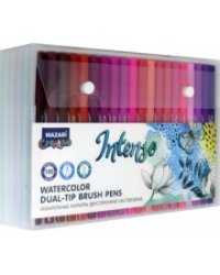 Маркеры "INTENSO", акварельные, двусторонние. 100 цветов