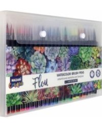 Маркеры 24 цвета, акварельные кистевидные FLOU