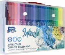 Маркеры "INTENSO", акварельные, двусторонние. 48 цветов