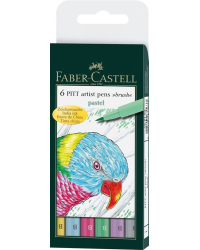 Набор капиллярных ручек Pitt Artist Pen Brush Pastel, 6 штук
