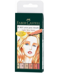 Набор капиллярных ручек Pitt Artist Pen Brush Skin, 6 штук