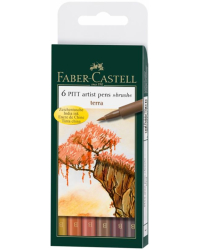 Набор капиллярных ручек Pitt Artist Pen Brush Terraс, 6 штук