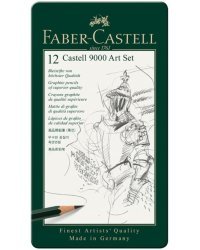 Набор чернографитных карандашей Castell 9000 Art Set, 12 шт.