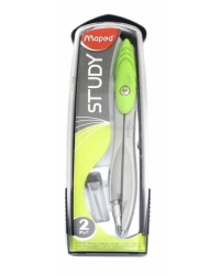 Циркуль Study со сменными грифелями, 2 мм, в ассортименте.