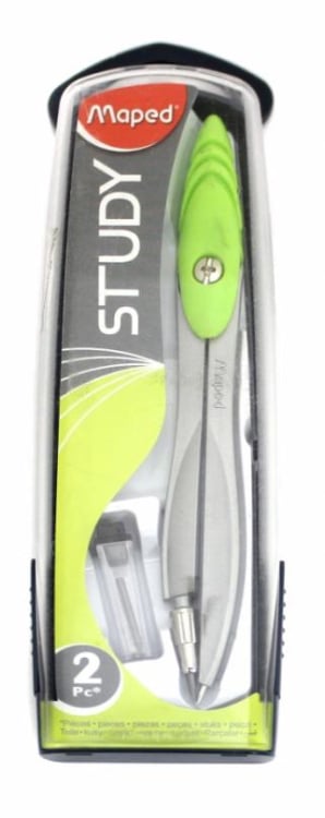 Циркуль Study со сменными грифелями, 2 мм, в ассортименте. Циркуль Study со сменными грифелями, 2 мм, в ассортименте.