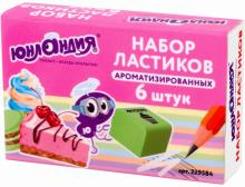 Набор ластиков Юнландия Сладкие истории 6 штук, ароматизированные
