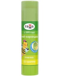 Клей-карандаш Пчелка, 22 гр., прозрачный