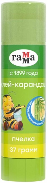 Клей-карандаш Пчелка, 37 гр., прозрачный