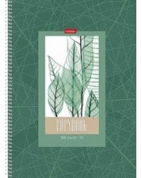 Тетрадь на спирали Листья, А4, 160 листов, клетка