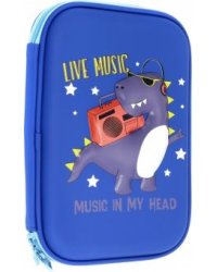 Пенал с откидной планкой Live Music, одно отделение, без наполнения, в ассортименте