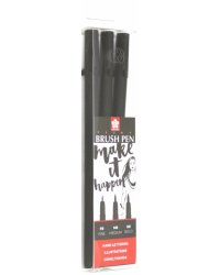 Набор капиллярных ручек "Pigma Brush" 3 штуки