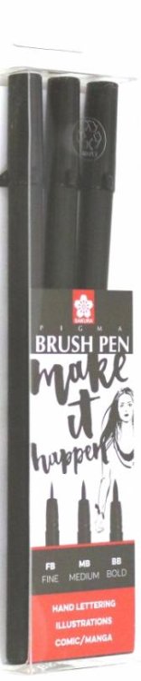 Набор капиллярных ручек "Pigma Brush" 3 штуки