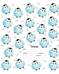 Тетрадь Зверята-колобки, 12 листов, клетка, в ассортименте