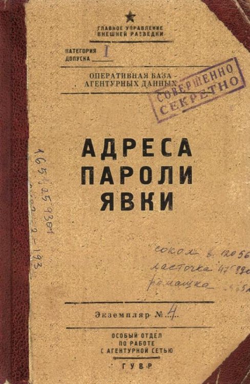 Обложка книги «Записная книжка Адреса, пароли, явки, 80 листов»