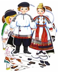Комплект вырубных фигур Костюмы народов России