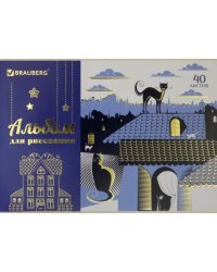 Альбом для рисования. Кошечки, 40 листов, А4