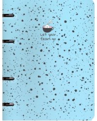 Тетрадь общая (120 листов, А5, клетка, кольцевой механизм), "Bunny, точки" (N1989)