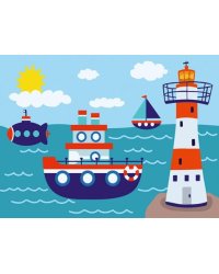 Картина по номерам. Морской флот