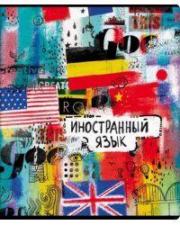 Тетрадь предметная. Граффити. Иностранный язык, 48 листов, клетка