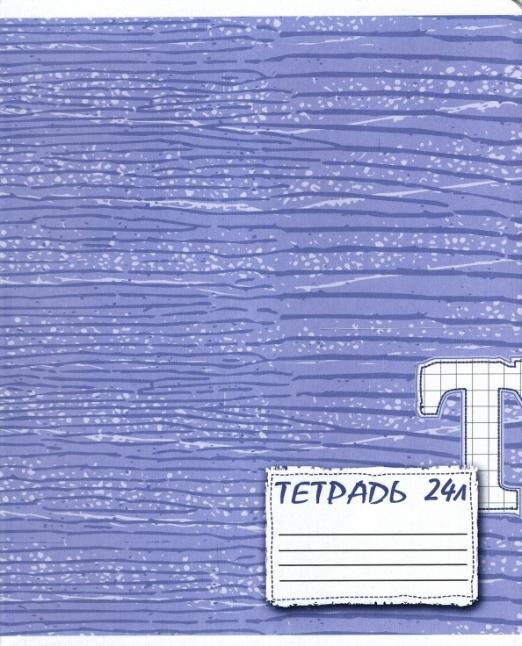 Тетрадь Текстура, 24 листа, клетка, в ассортименте