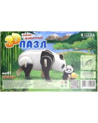 Панда. 3D пазл деревянный для детей