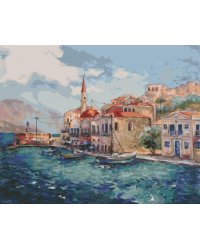 Картина по номерам на подрамнике. Морской пейзаж