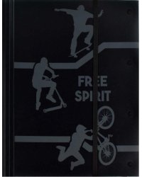 Папка для чертежей и рисунков Фри спирит, пластиковая, 20 файлов, с резинкой, А4