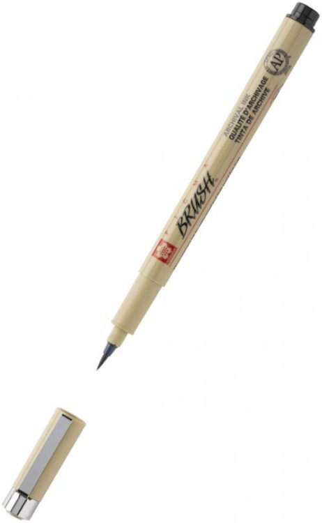 Ручка капиллярная Pigma Brush, черная Ручка капиллярная Pigma Brush, черная